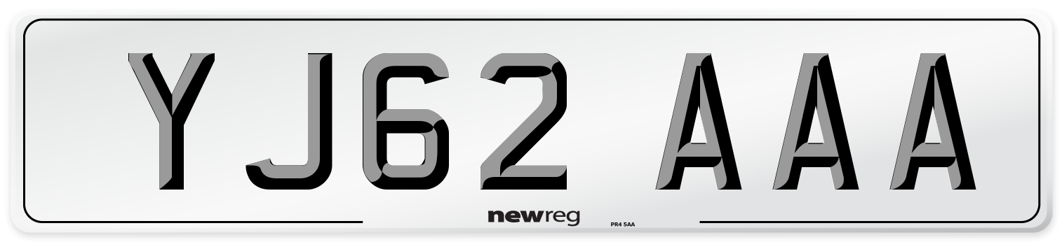YJ62 AAA Number Plate from New Reg
